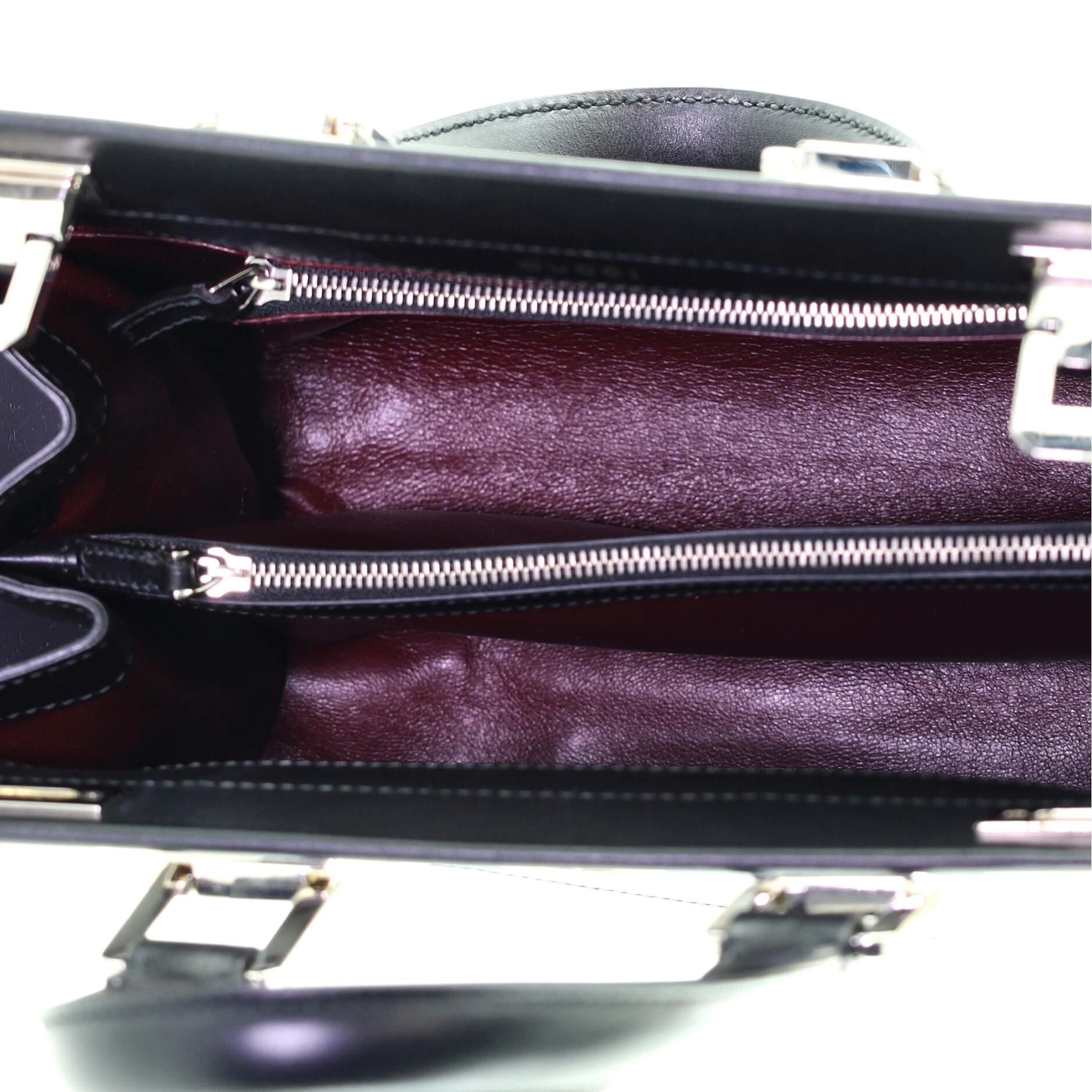 Women's or Men's Gucci Zumi Top Handle Bag Striped Leather Small