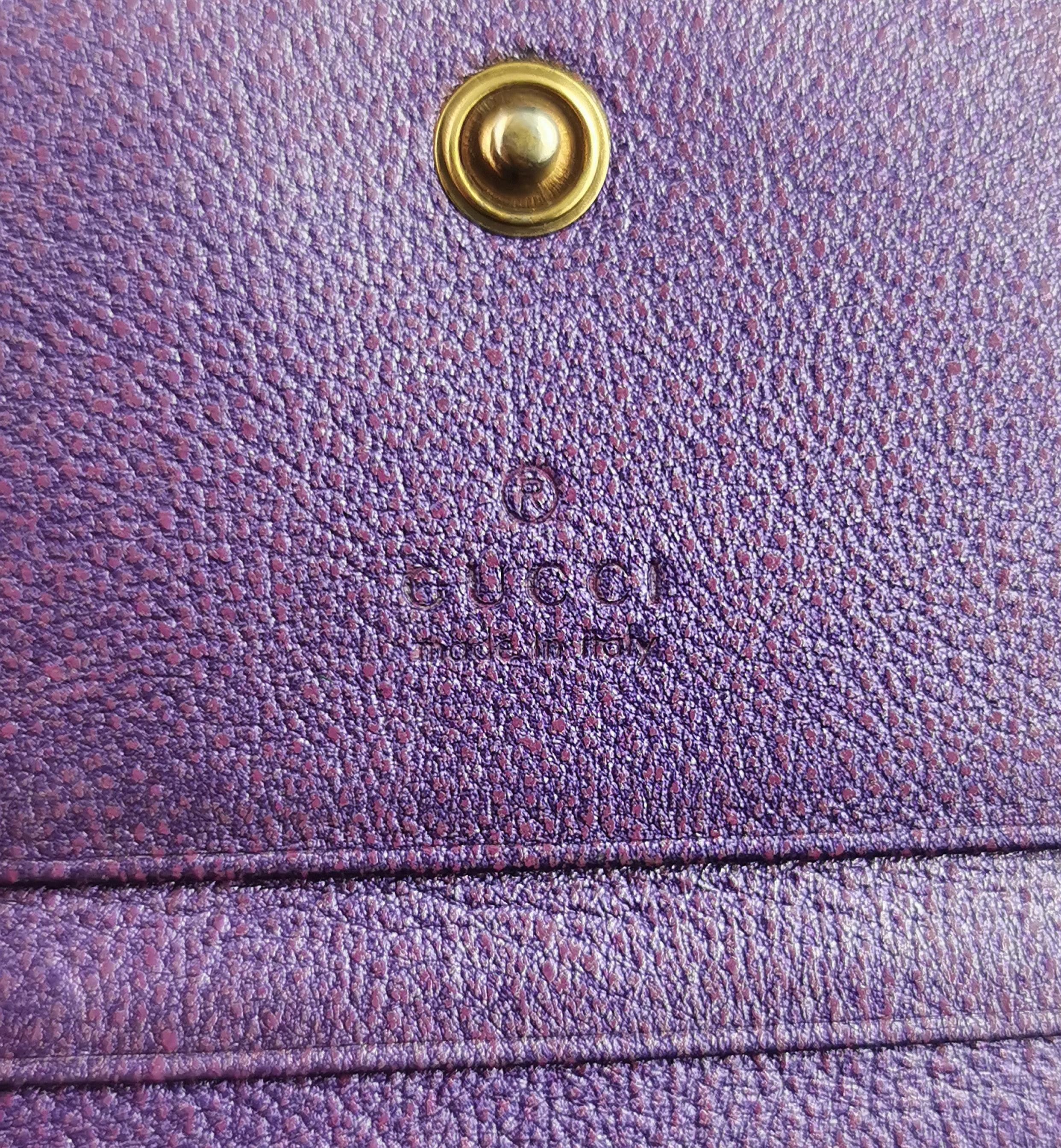 Gucci Zumi Trapuntata Card Case Wallet, multicoloured leather, boxed 10