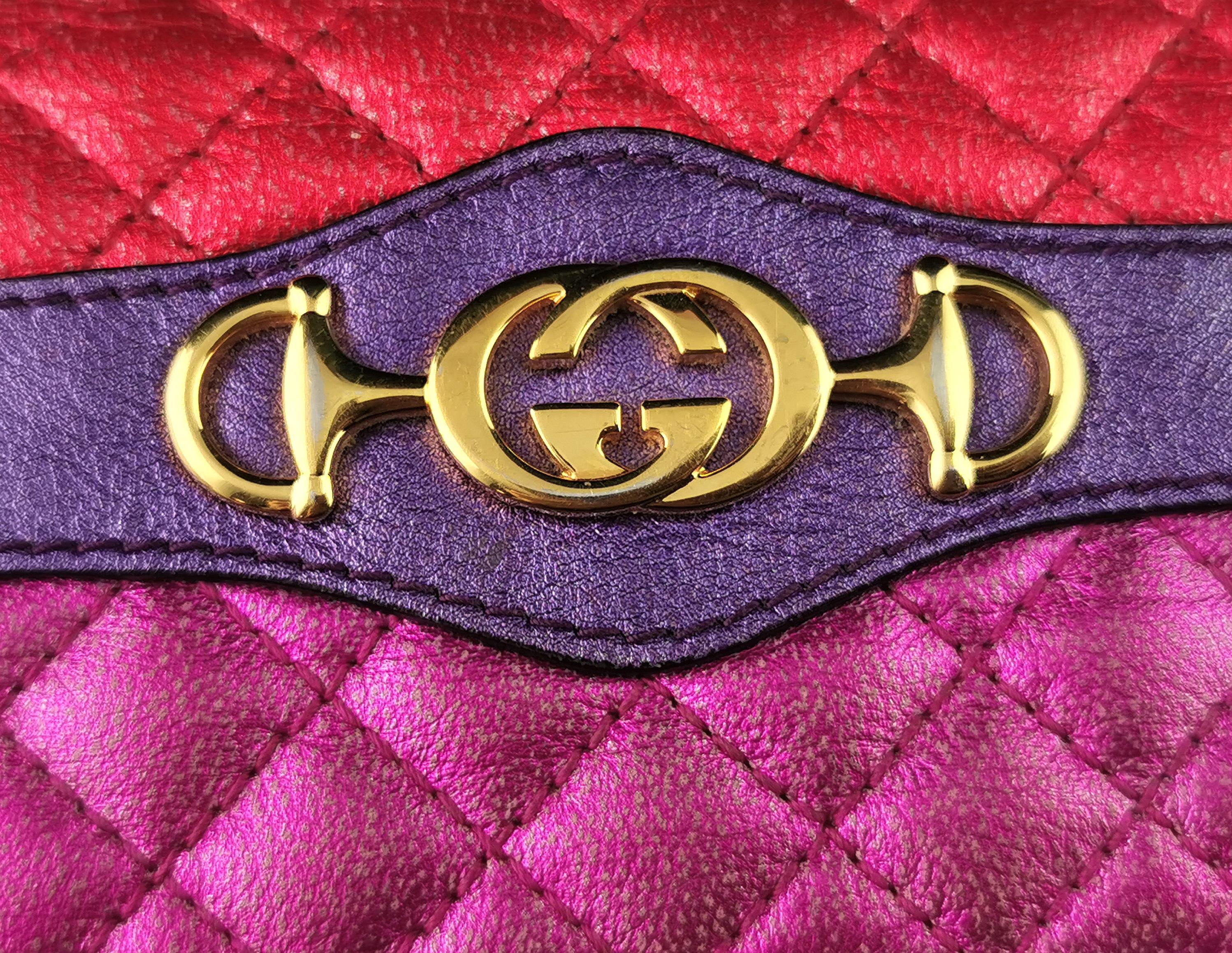 Gucci Zumi Trapuntata Card Case Wallet, multicoloured leather, boxed 1
