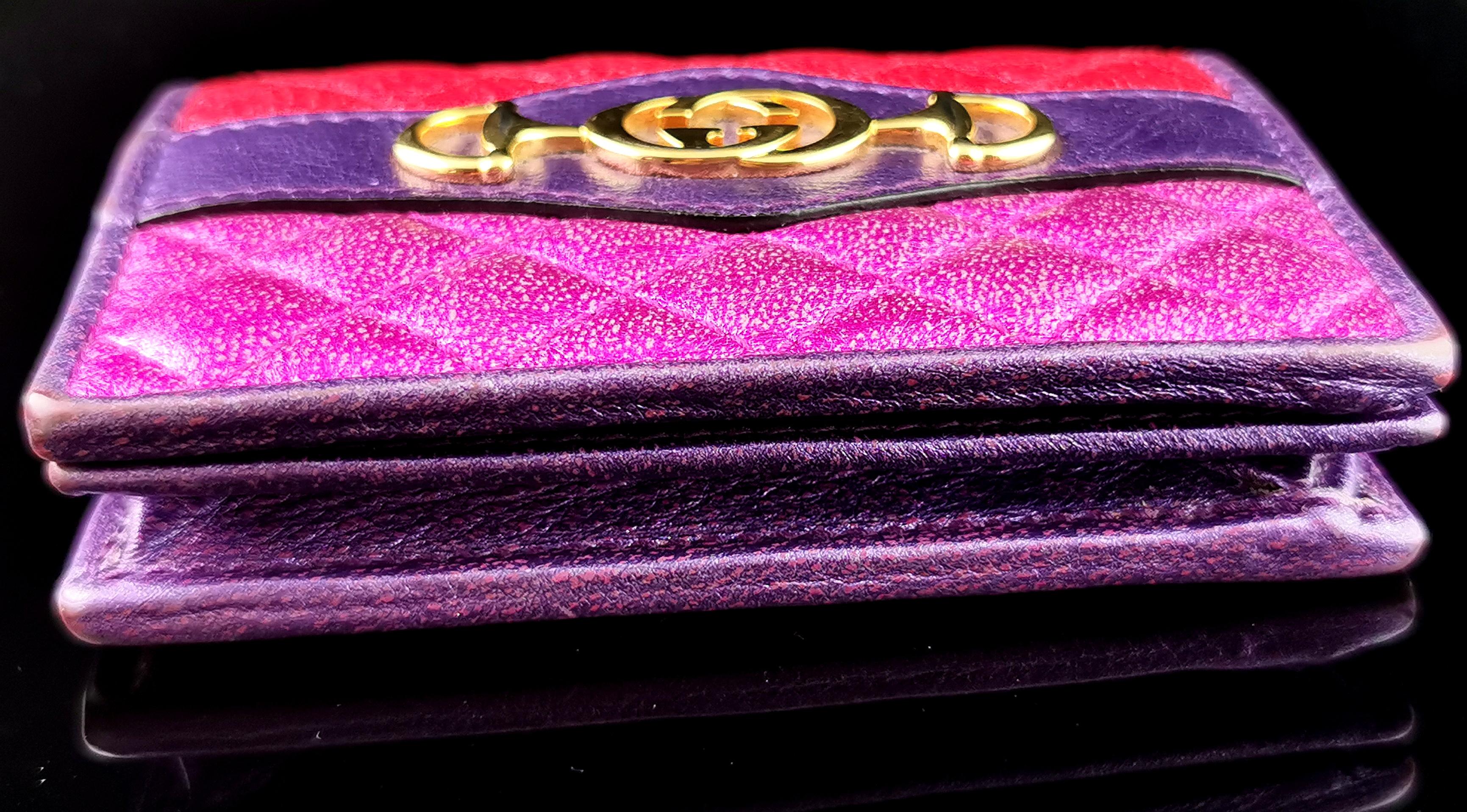 Gucci Zumi Trapuntata Card Case Wallet, multicoloured leather, boxed 2