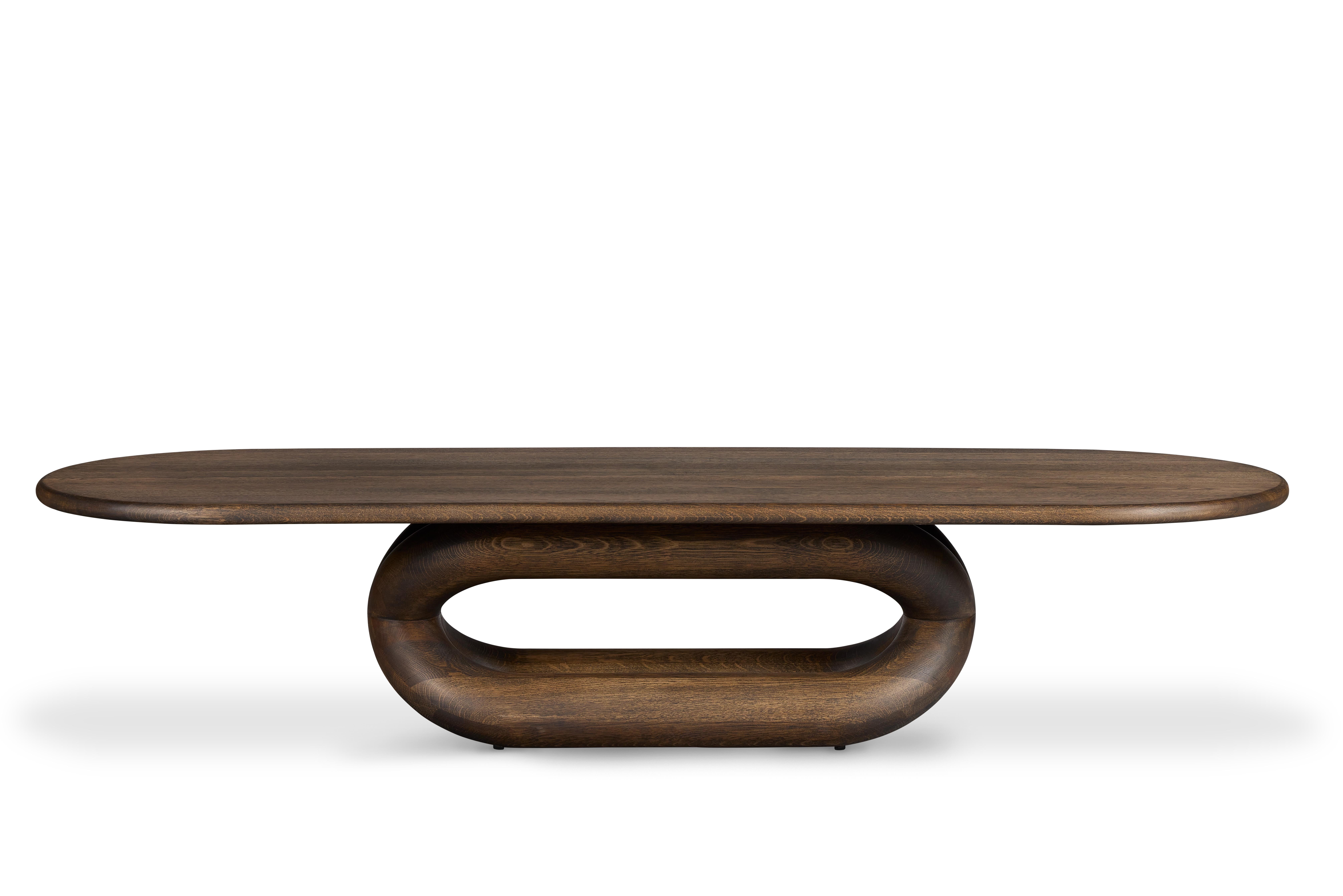Combination of Modern and Classic
Gudi Charcoal Polished Solid Oak Legs and Tabletop Oval Coffee Table combines modern lines with classic wood elegance. Charcoal polished solid oak legs and tabletop present this design with timeless elegance.