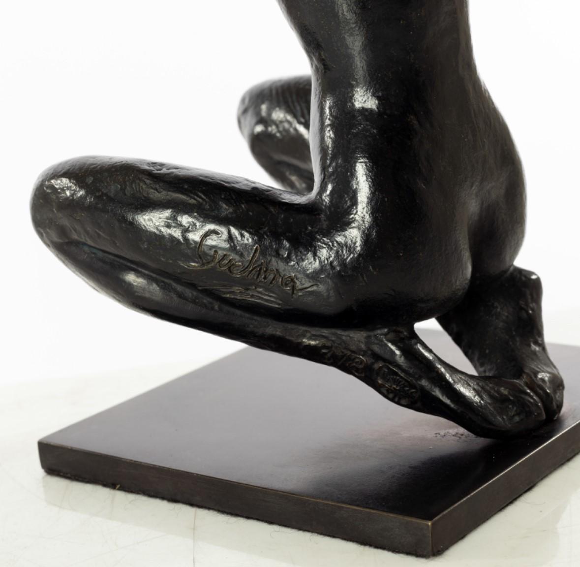 Femme Fleur - Or Nude Sculpture par gudmar olovson