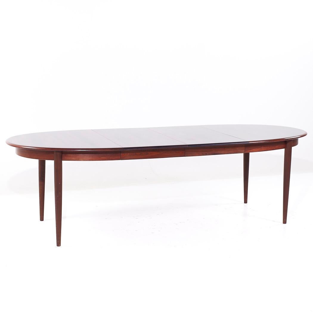 Gudme Møbelfabrik MCM Table de salle à manger extensible en palissandre danois avec 2 abattants en vente 3