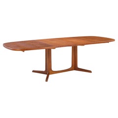 Gudme Møbelfabrik Mid Century Danish Teak Expanding Dining Table with 2 Leaves