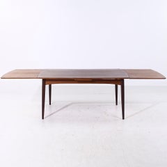 Gudme Møbelfabrik Mid Century Danish Teak Hidden Leaf Expanding Dining Table