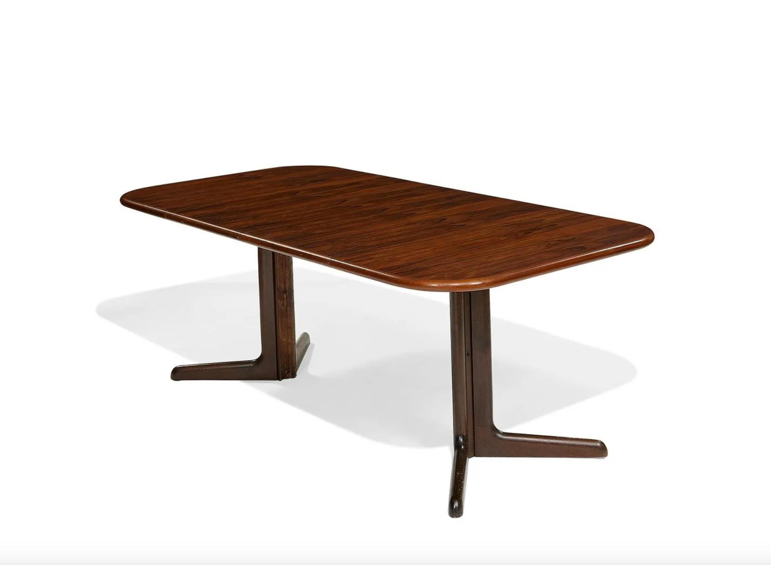 Mid-Century Modern Gudme Møbelfabrik Rosewood A/S Dining Table with Leaves