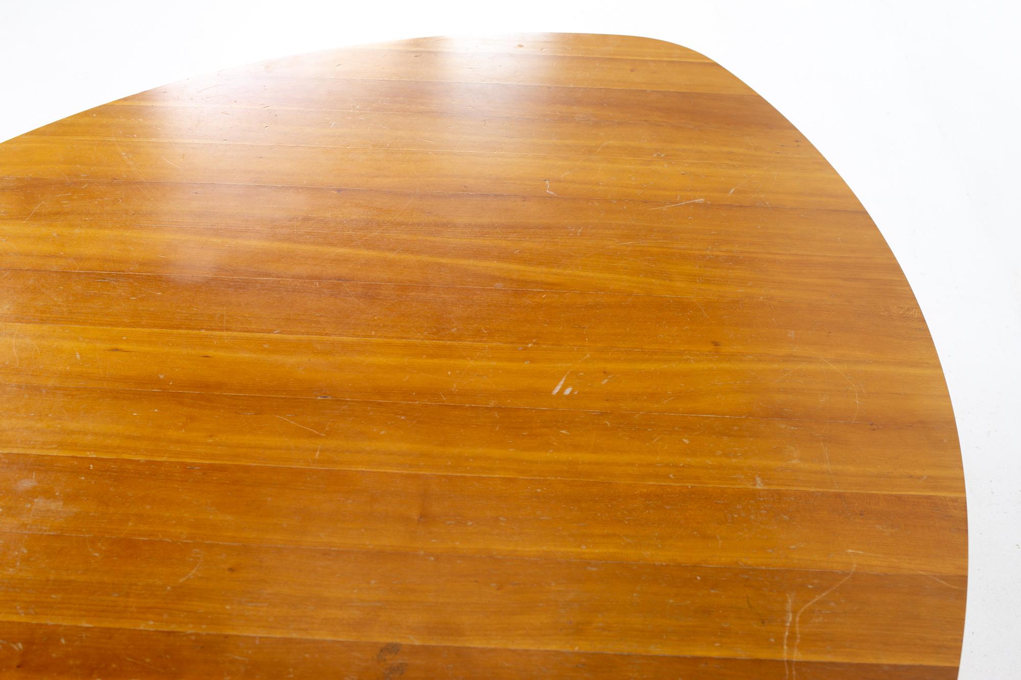 Gudme Mobelfabrik MCM Danish Teak Guitar Pick Coffee Table Glass Shelf In Good Condition For Sale In Countryside, IL