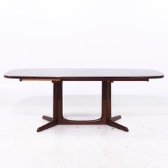 Gudme Mobelfabrik, ausziehbarer Esstisch aus dänischem Rosenholz mit 1 Blatt, Gudme Mobelfabrik, Mitte des Jahrhunderts