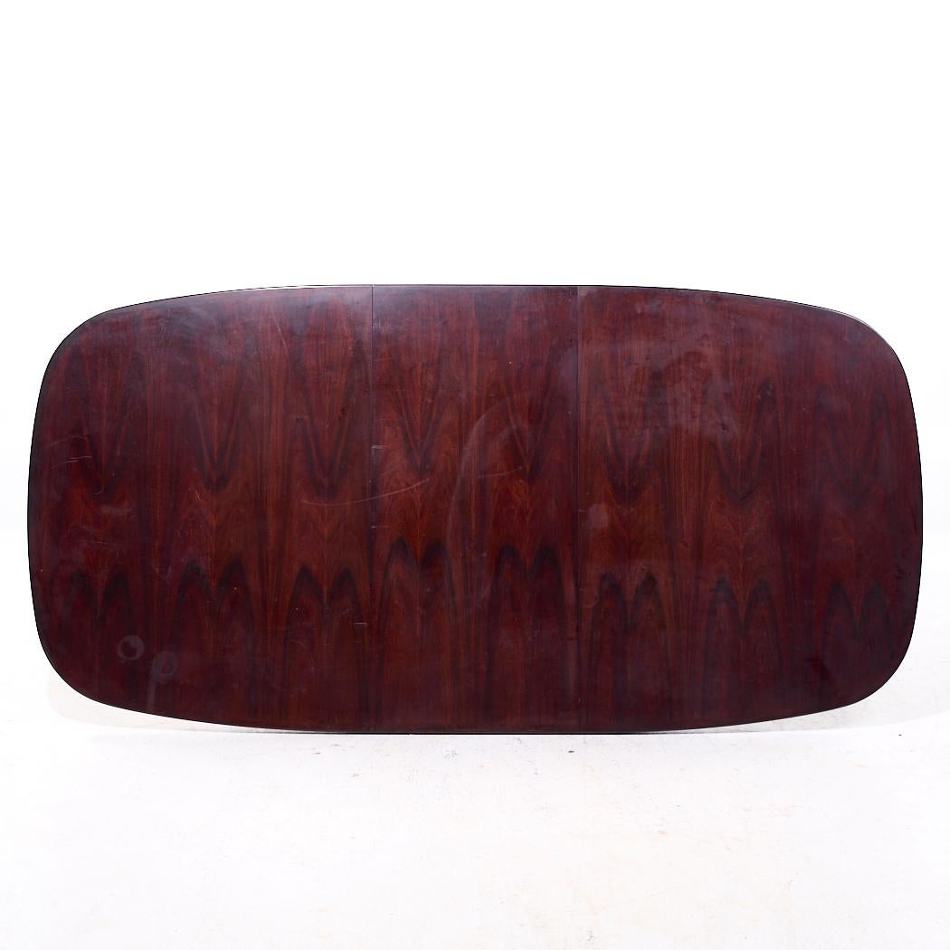 Danois Table de salle à manger danoise Gudme Mobelfabrik du milieu du siècle dernier, extensible en bois de rose avec 1 feuille en vente