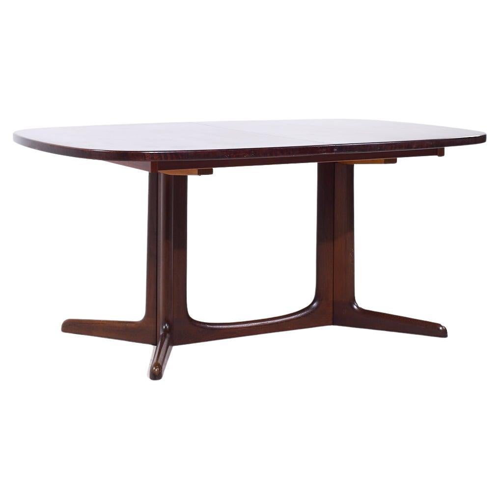 Table de salle à manger danoise Gudme Mobelfabrik du milieu du siècle dernier, extensible en bois de rose avec 1 feuille Bon état - En vente à Countryside, IL