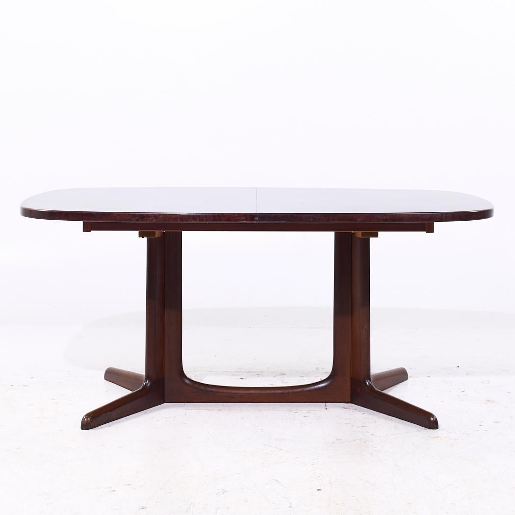 Fin du 20e siècle Table de salle à manger danoise Gudme Mobelfabrik du milieu du siècle dernier, extensible en bois de rose avec 1 feuille en vente