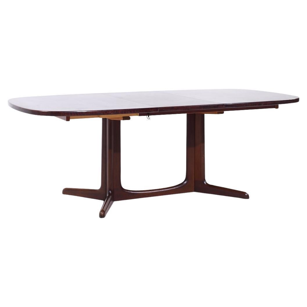 Table de salle à manger danoise Gudme Mobelfabrik du milieu du siècle dernier, extensible en bois de rose avec 1 feuille
