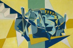 Gudmund Olsen: “Trois Bateaux”. 1952. Oil on canvas. 97x146cm