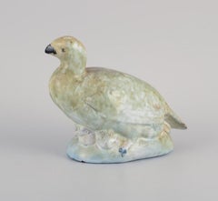 Gudmundur Einarsson '1895-1963', Ceramic Figurine of Grouse with Young