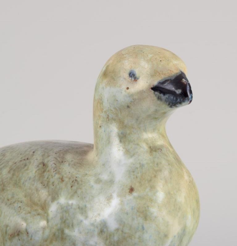 Icelandic Gudmundur Einarsson '1895-1963', Ceramic Figurine of Grouse with Young For Sale