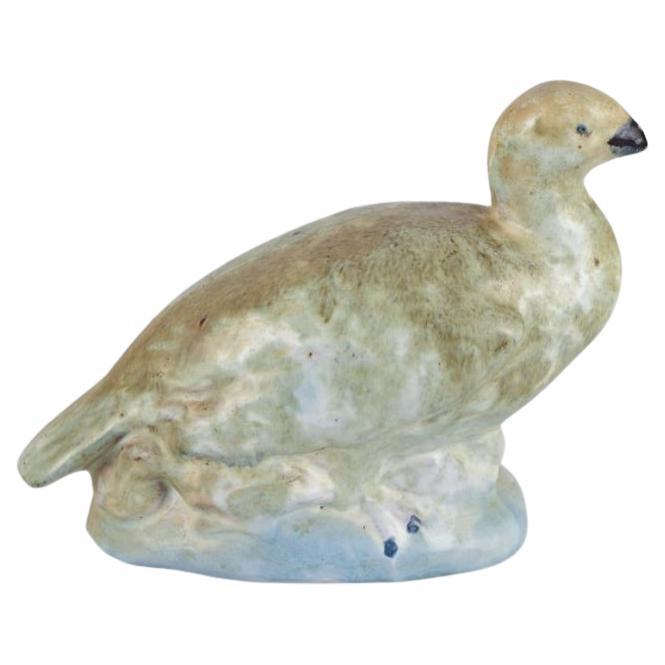 Gudmundur Einarsson '1895-1963', Ceramic Figurine of Grouse with Young For Sale