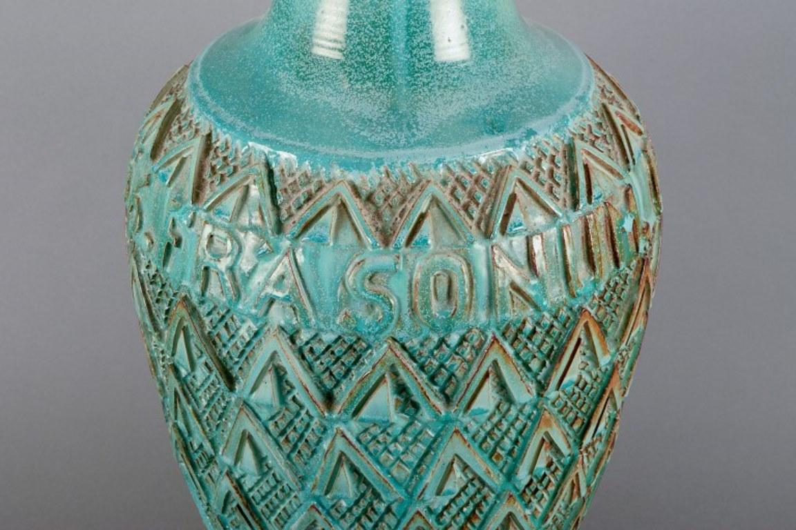 Modern Gudmundur Einarsson (1895-1963), Icelandic ceramist. Ceramic floor vase. For Sale