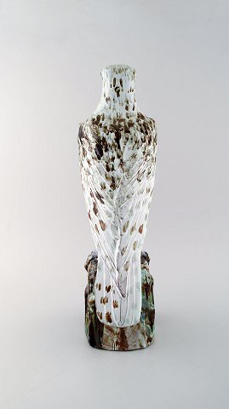 Gudmundur Mar Einarsson B. Middal 1895 D. 1963, Icelandic Falcon of Art Pottery In Excellent Condition In Copenhagen, DK