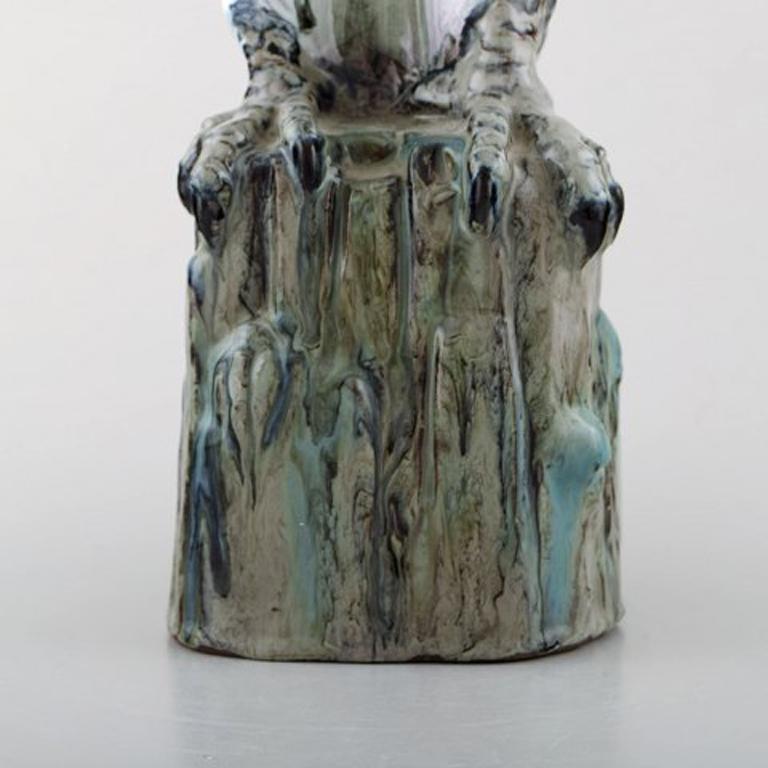 Ceramic Gudmundur Mar Einarsson B. Middal 1895 D. 1963, Icelandic Falcon of Art Pottery