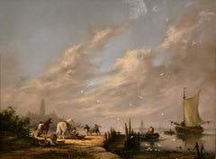 Oil Painting by Gudrun Sibbons "Unloading The Catch"