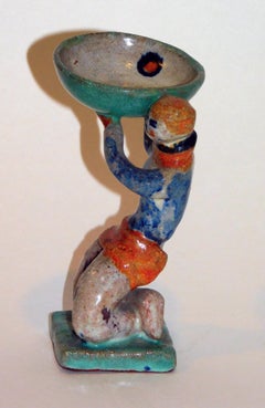 Gudrun Baudisch Cerámica, 1925 para Wiener Werkstatte, Hombre levantando un cuenco