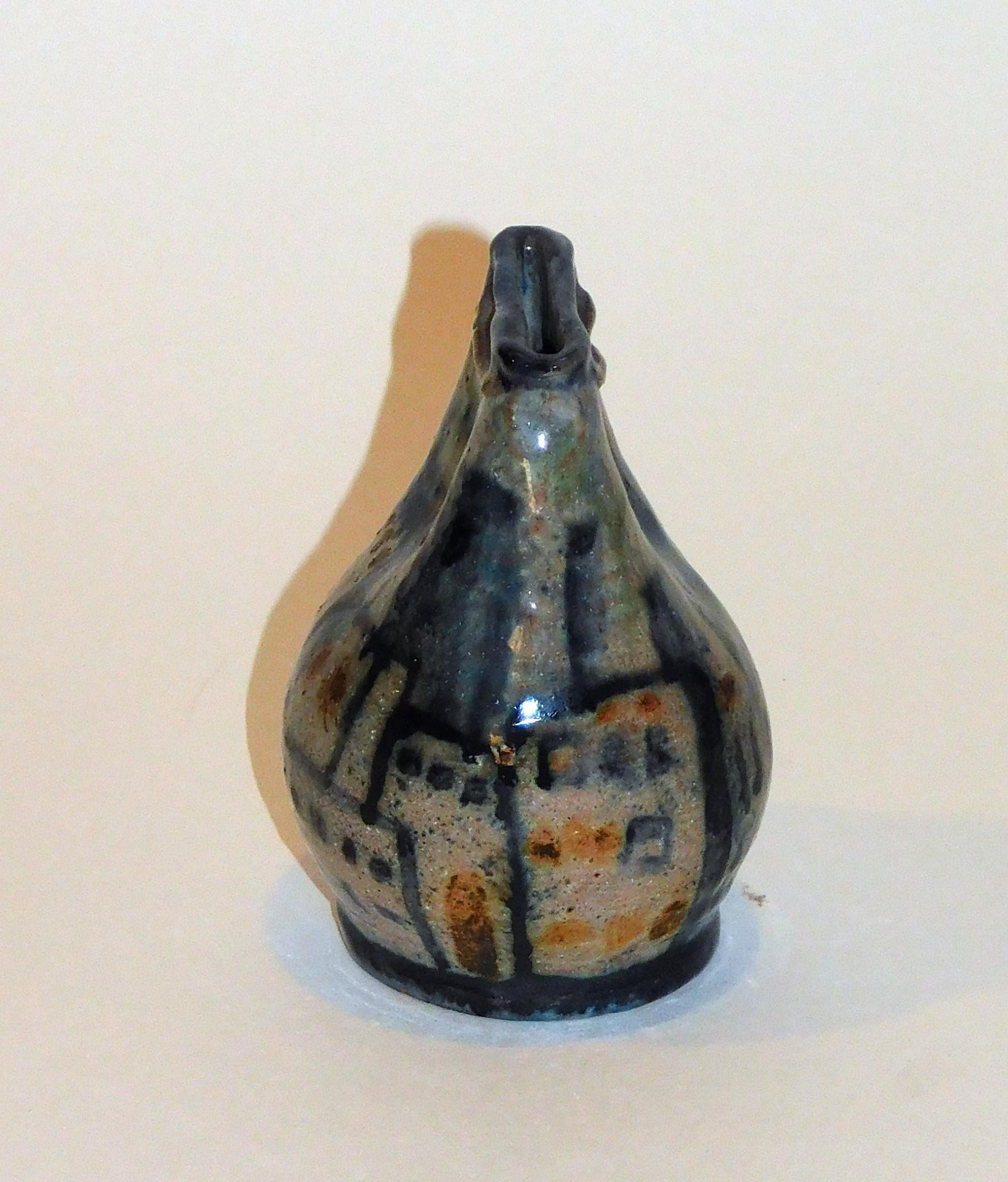 Gudrun Baudisch Design Keramikvase, ca. 1920er Jahre, Stadtlandschaft im Zustand „Gut“ im Angebot in Phoenix, AZ