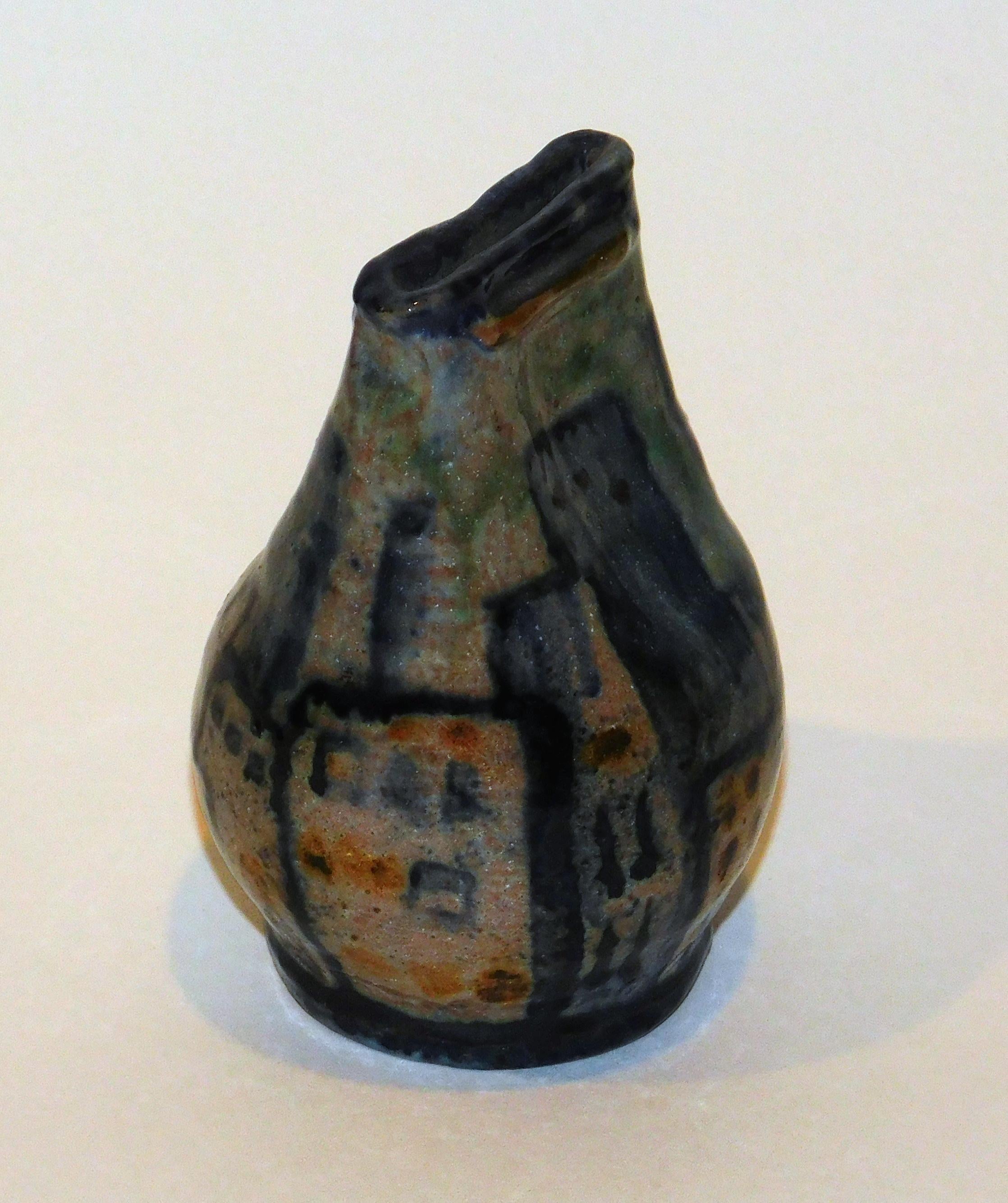 Gudrun Baudisch Design Ceramic Vase, circa 1920s, Cityscape For Sale 1