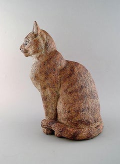 Gudrun Lauesen '1917-2002', Royal Copenhagen, Large Rare Ceramic Sculpture, Cat