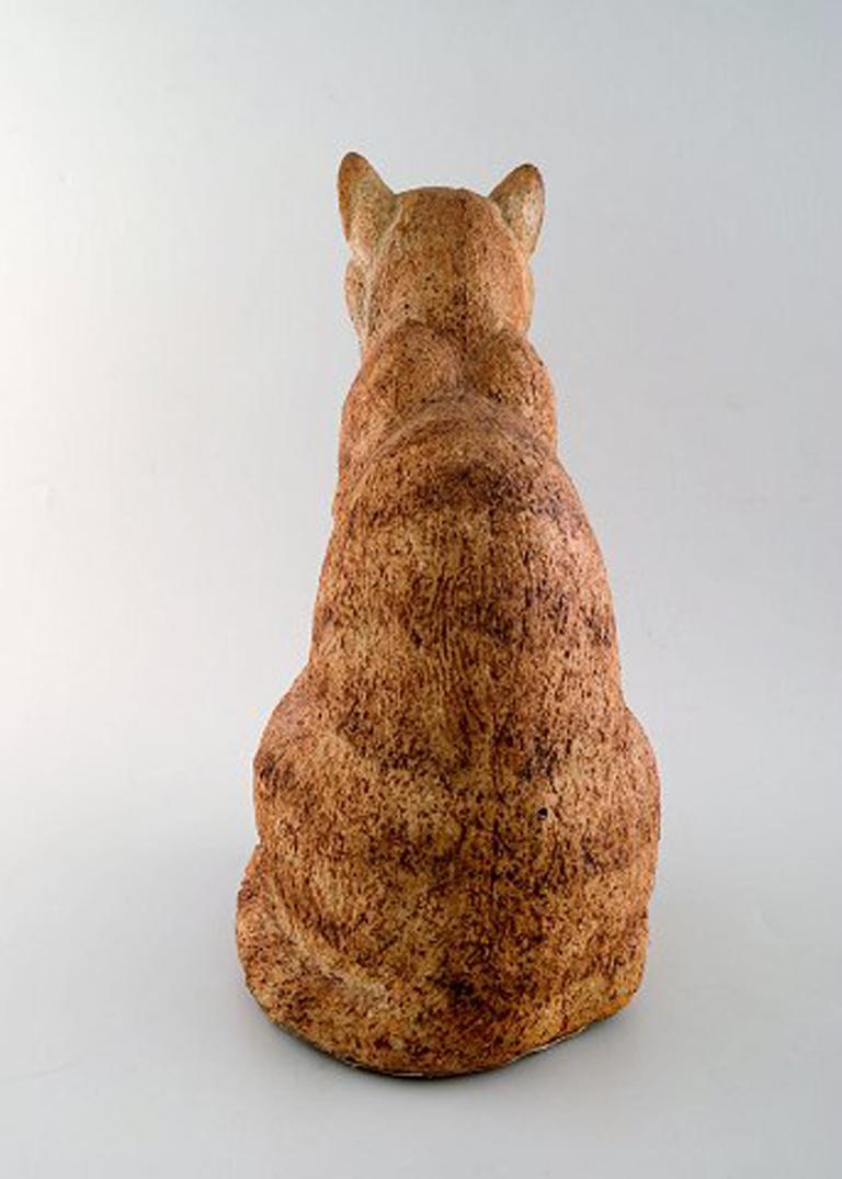 Danish Gudrun Lauesen '1917-2002', Royal Copenhagen, Large Rare Ceramic Sculpture, Cat