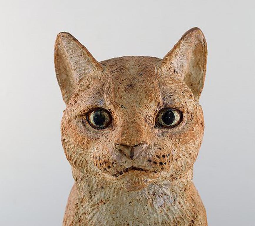 Late 20th Century Gudrun Lauesen '1917-2002', Royal Copenhagen, Large Rare Ceramic Sculpture, Cat