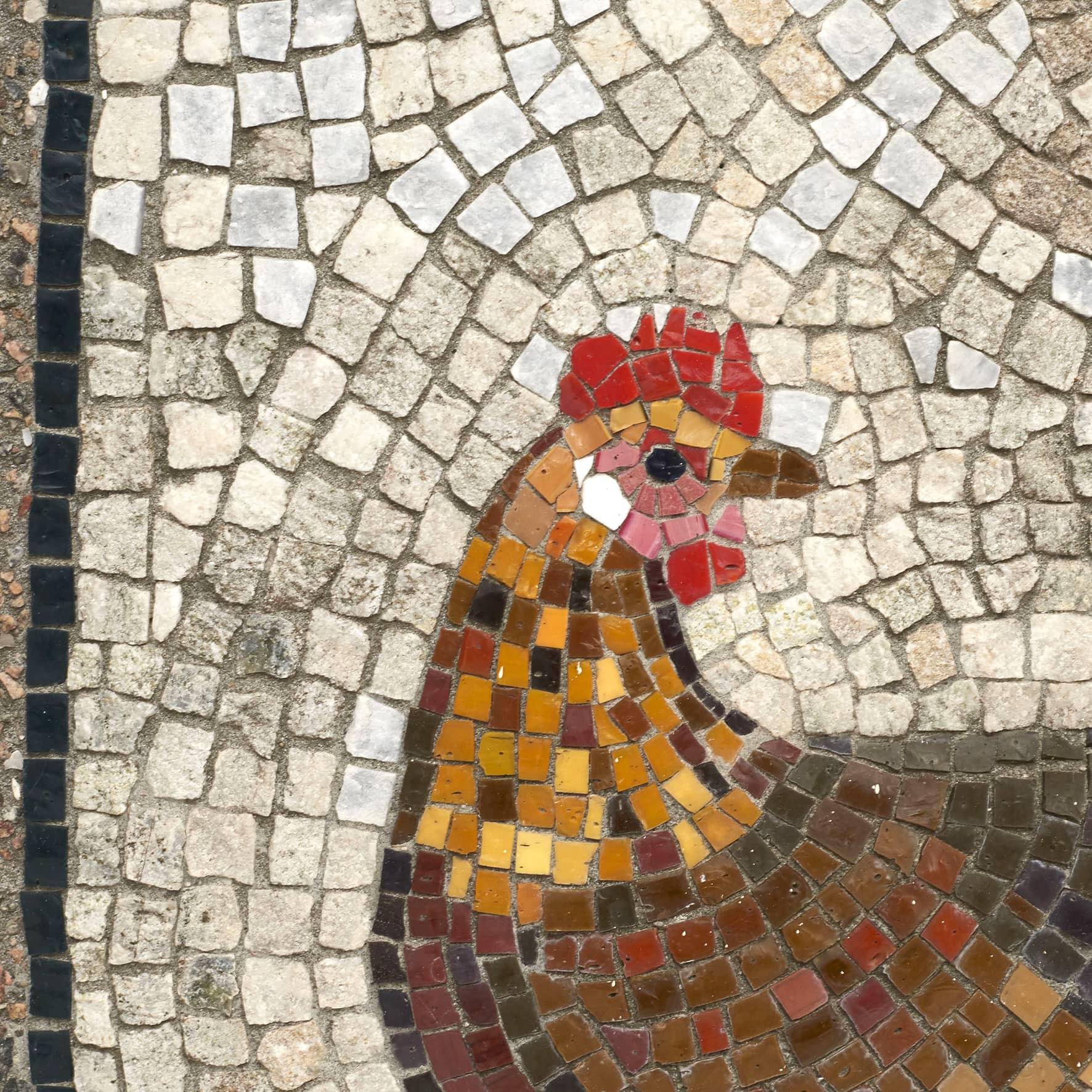 mosaic chicken art