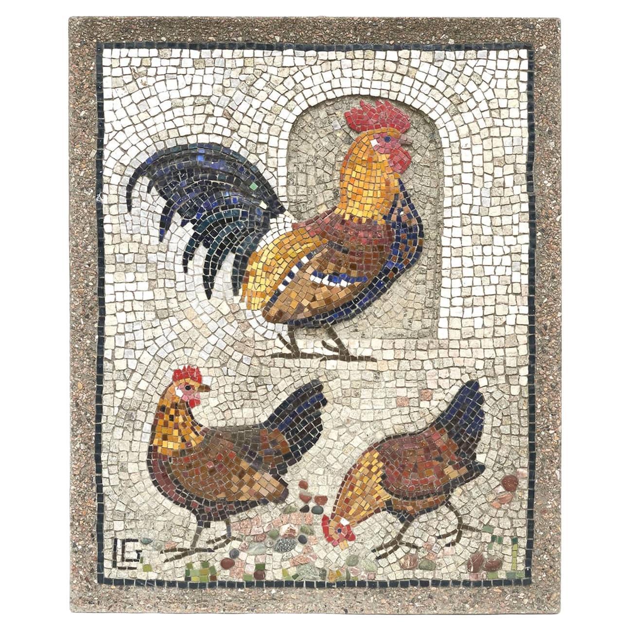 Gudrun Lauesen, Stone Mosaic Artwork, Signed For Sale