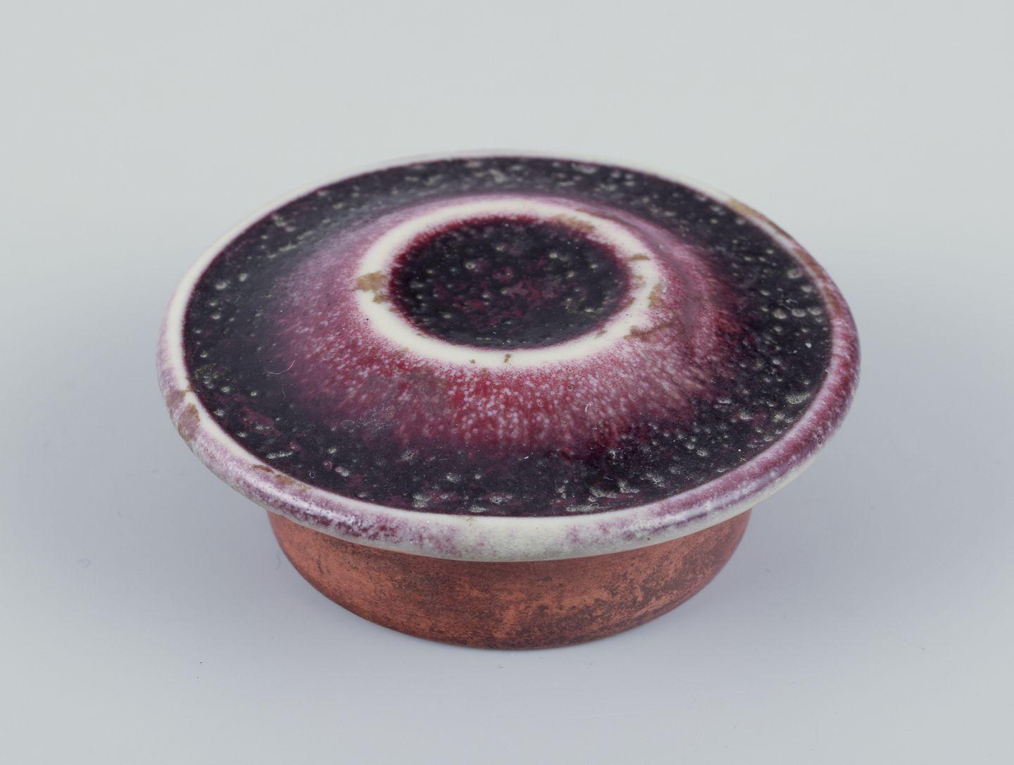 Danish Gudrun Meedom for Bing and Grondahl. Stoneware teapot with oxblood glaze.