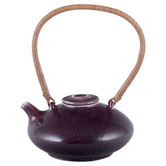 Gudrun Meedom for Bing and Grondahl. Stoneware teapot with oxblood glaze.