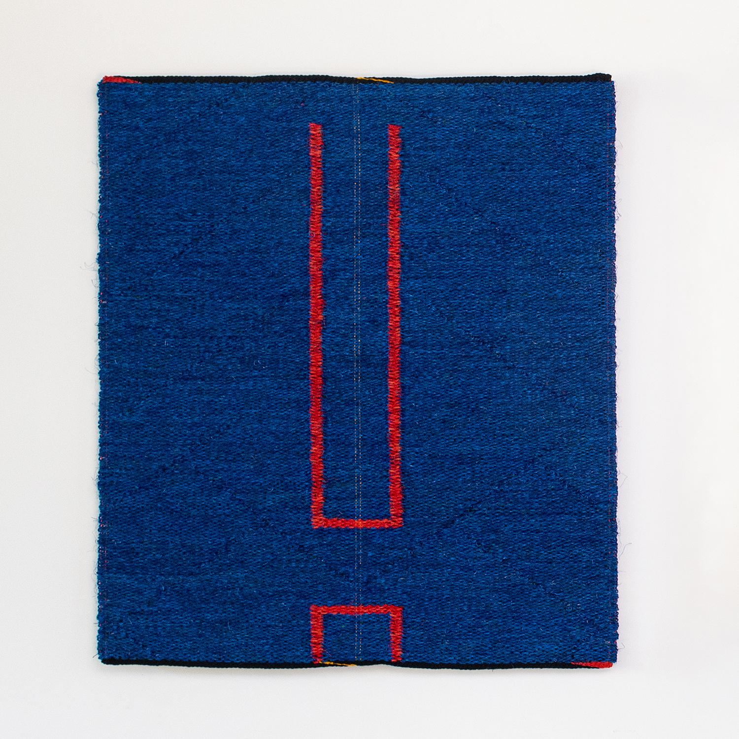 Into Blue, Red &amp; Black, Mid-Century Modern Textil Triptychon von Gudrun Pagter im Angebot 1