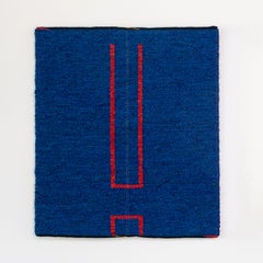 Into Blue, Red &amp;amp; Black, Mid-Century Modern Textil Triptychon von Gudrun Pagter