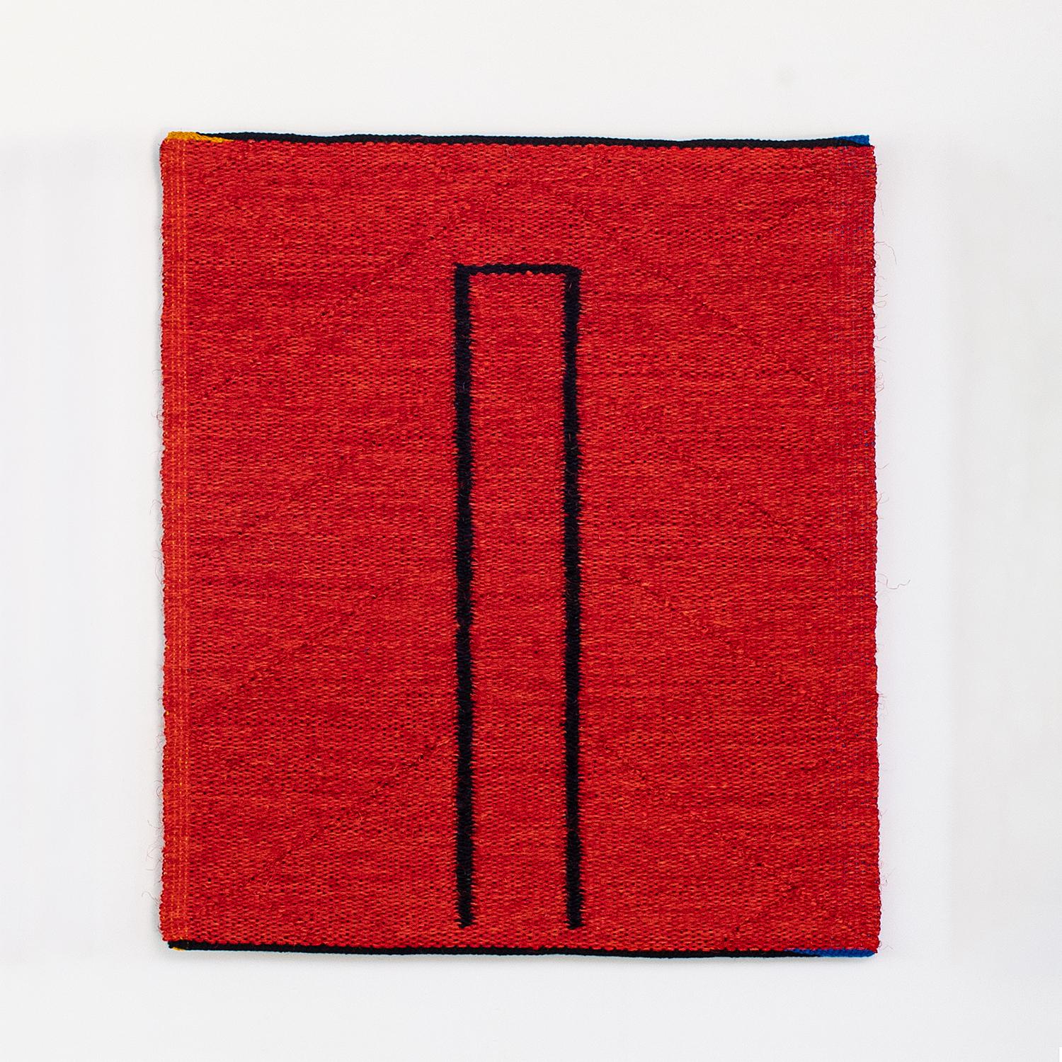 Into Blue, Red &amp; Black, Mid-Century Modern Textil Triptychon von Gudrun Pagter im Angebot 3