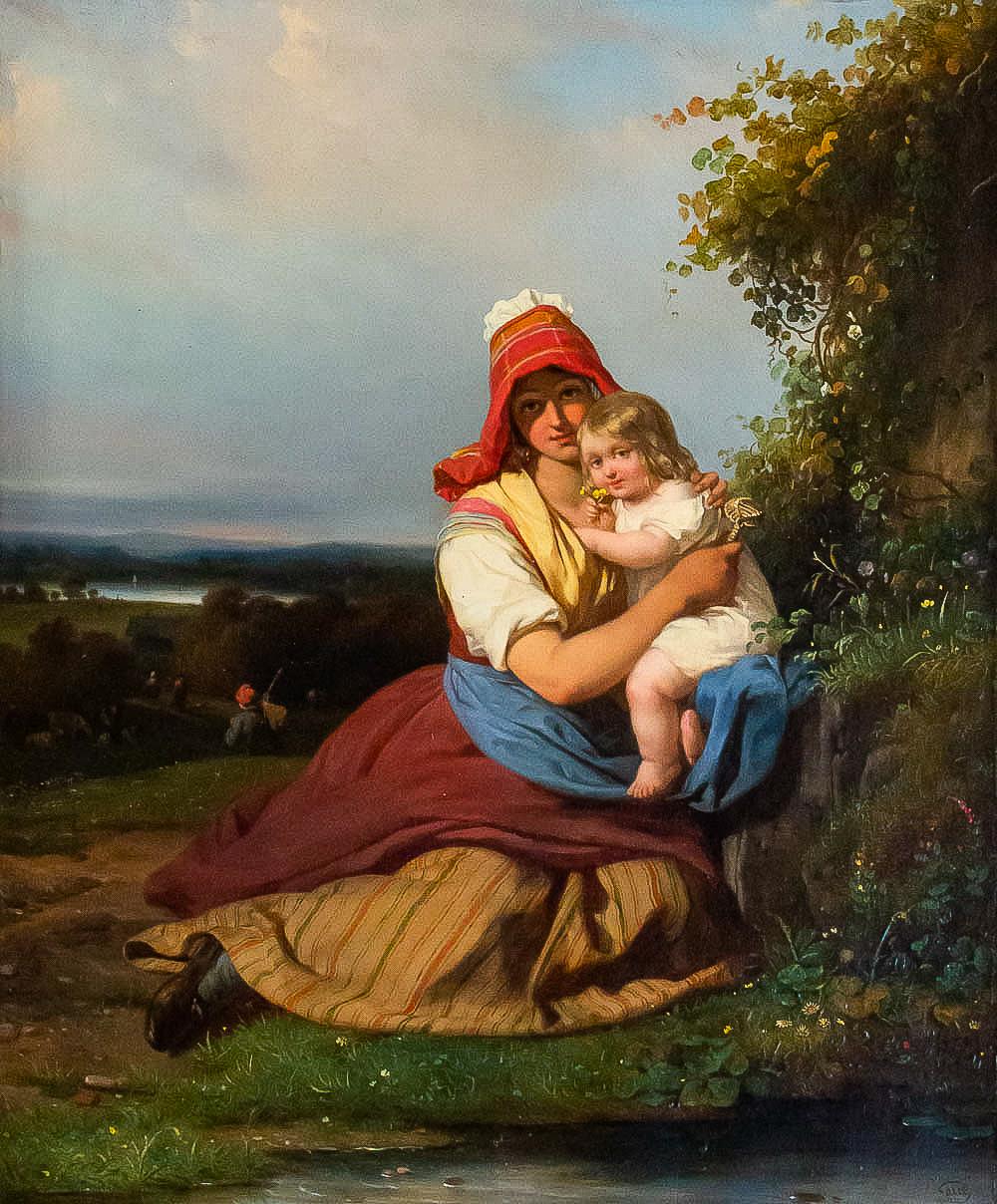 Oiled Gué Julien Michel, Oil on Canvas 