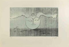 Vintage Full Moon - Etching by Guelfo Bianchini - 1978