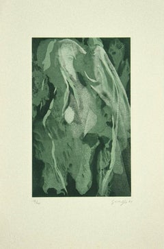 Northern Lights - Original Etching on Paper by Guelfo Bianchini - 1992