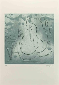 The Muse - Etching by Guelfo Bianchini - 1995