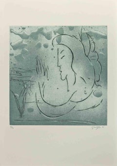 Die Muse - Radierung von Guelfo Bianchini - 1995