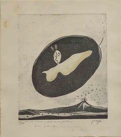 Volo di un Folletto - Acquaforte di Guelfo Bianchini - 1976