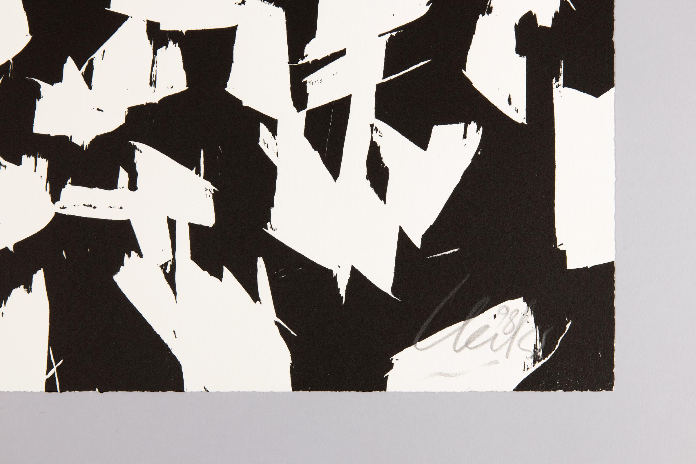 Günther Uecker, Lichtungen IV - Arte astratta, stampa xilografica firmata - Print di Guenther Uecker