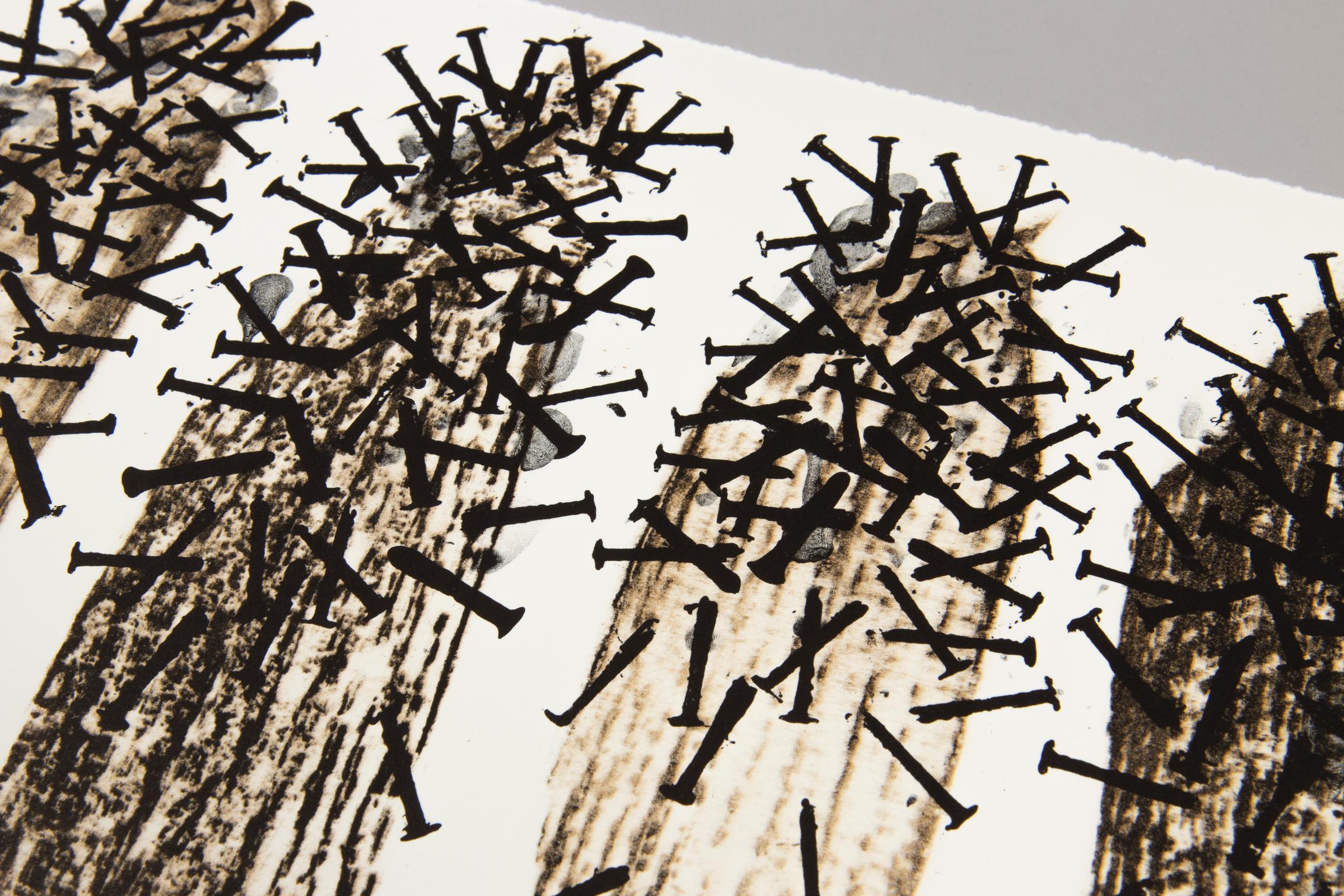 Günther Uecker, Splitter - Impresión firmada, Arte abstracto, Grupo Cero, Minimalismo - Print de Guenther Uecker