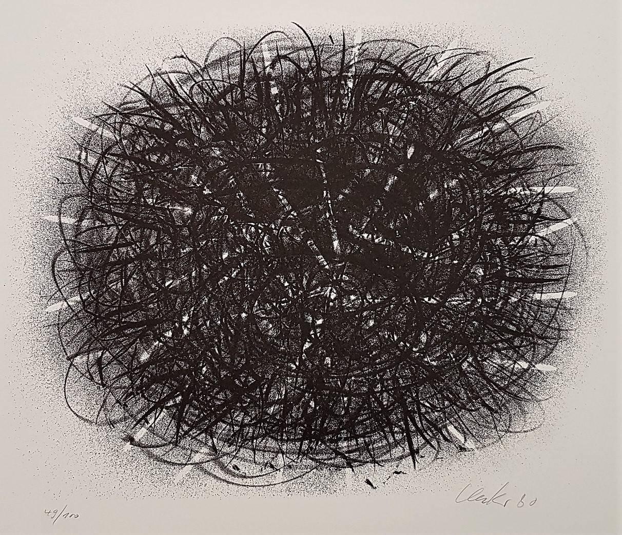 Untitled (Group ZERO, Piene, Mack) - Abstract Expressionist Print by Guenther Uecker