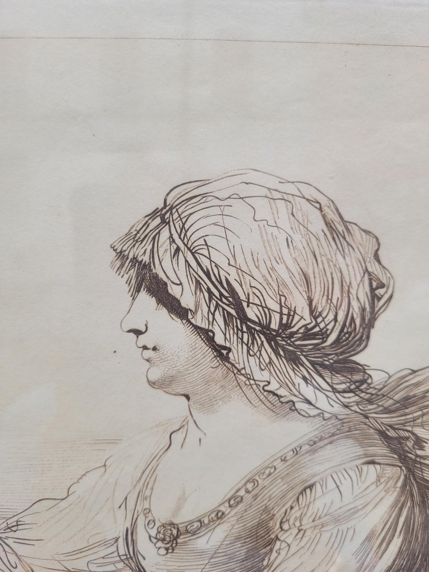 Guercino, Portrait Of A Woman, Engraving, 18th /19th Century 1