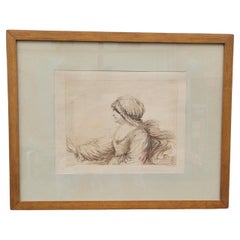 Guercino, Portrait Of A Woman, Engraving, 18th /19th Century