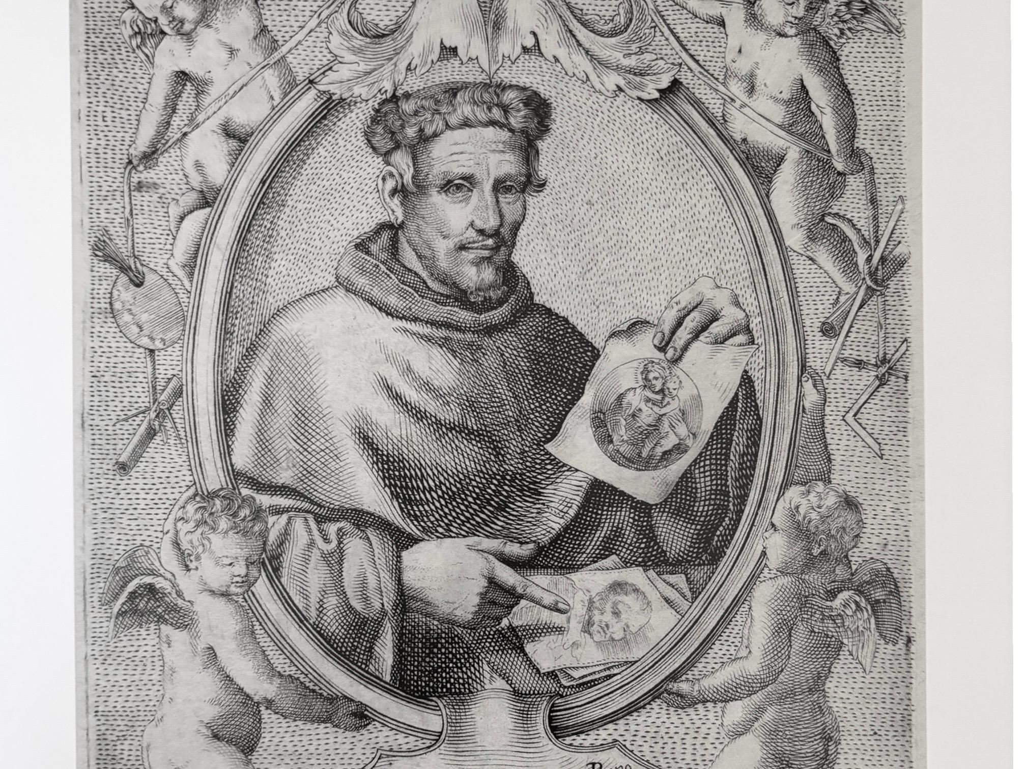 Guercino's Friar with a Gold Earring by David M. Stone In Good Condition For Sale In Bradenton, FL