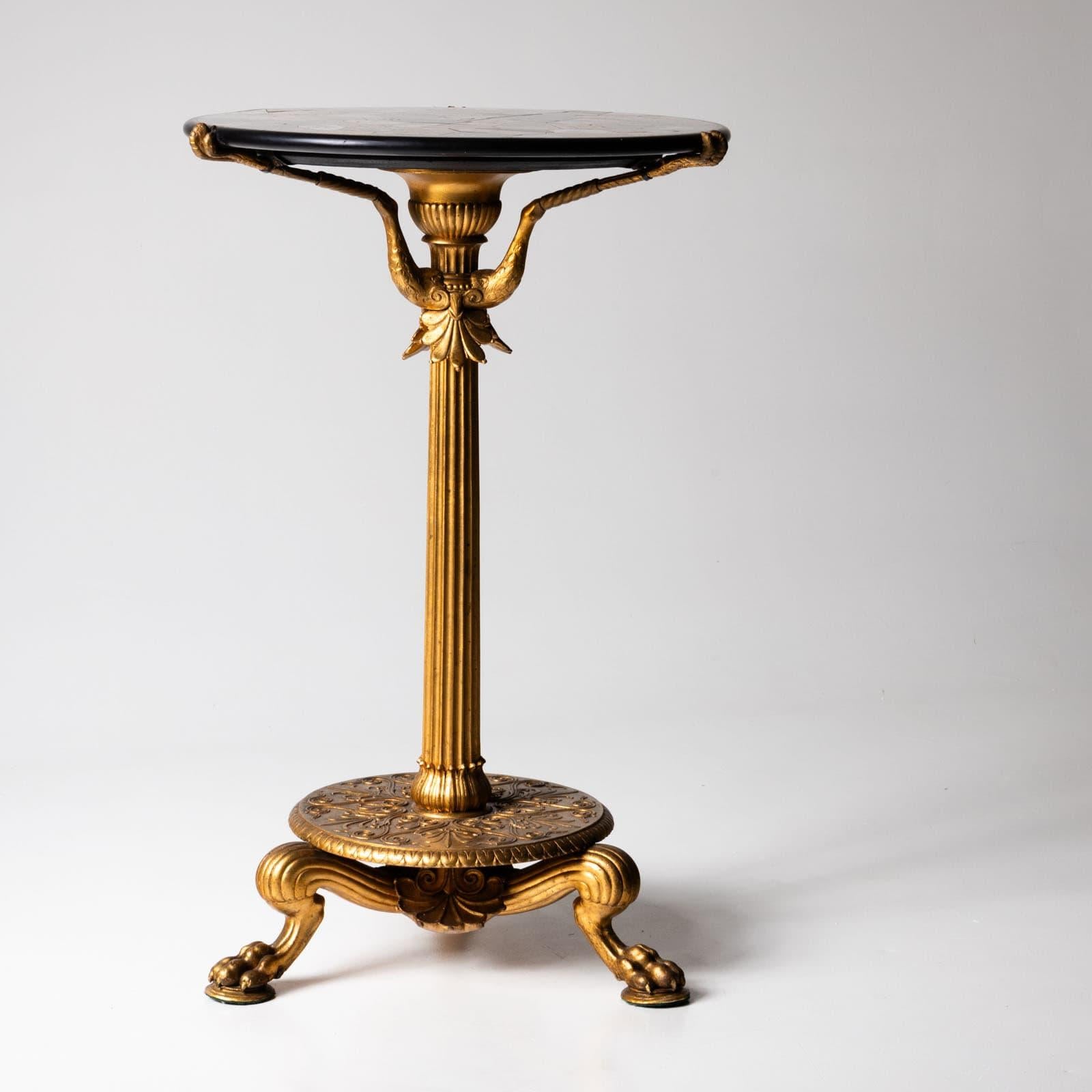 Gueridon nach einem Entwurf von Schinkel mit Pietra Dura Tischplatte, Berlin ca. 1825 6
